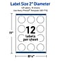 Avery Round Laser/Inkjet Multipurpose Labels, 2", White, 120/Pack (19479370974)~#|#~61FE63BB-3028-4CF7-985E6A30A6572D4D_sc7