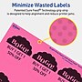 Avery Laser/Inkjet Round Scalloped Multipurpose Labels, 2.5" Dia., Bright Pink, 720/Box (94516)~#|#~61FE8449-315E-4F60-9E7B9982519DD1E3_sc7