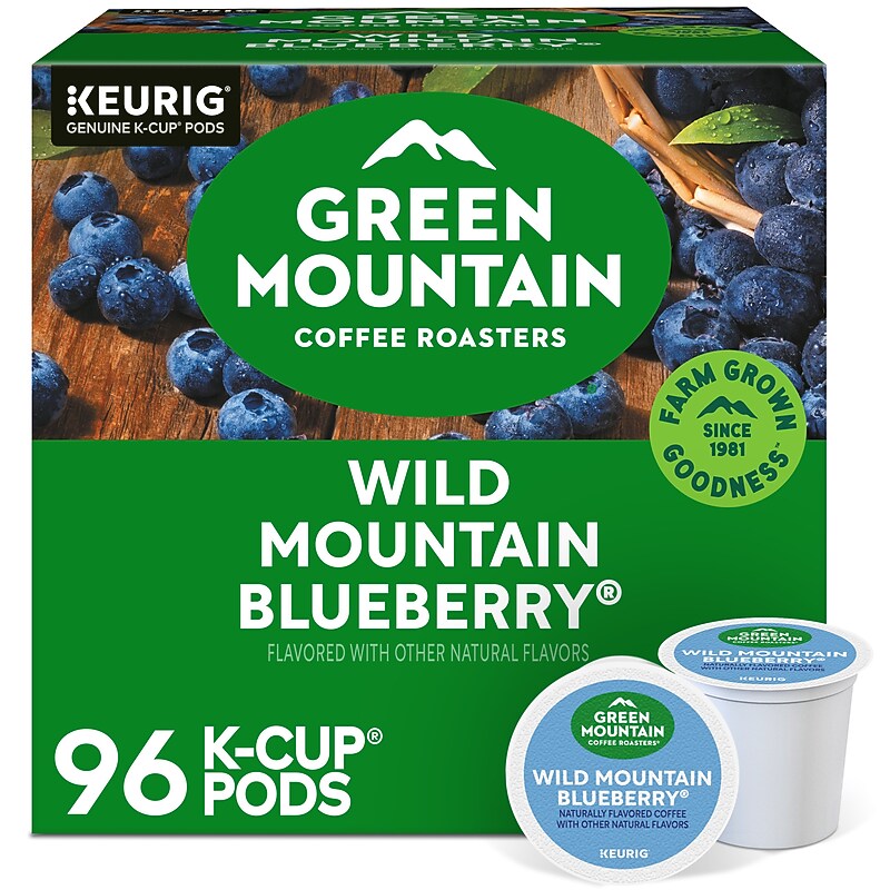 Green Mountain Wild Mountain Blueberry Coffee Keurig® K-Cup® Pods, Light Roast, 96/Carton (67832) image 1