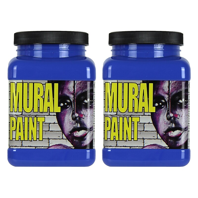 Chroma Acrylic Mural Paint, Neptune (Cobalt Blue Hue), 16 oz., 2/Bundle (CRM2505-2) image 1
