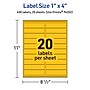 Avery Rectangle Laser/Inkjet Multipurpose Labels, 1" x 4", Bright Yellow (400/Pack)~#|#~6201EE5F-7874-4457-8C5A4F76621D1D25_sc7