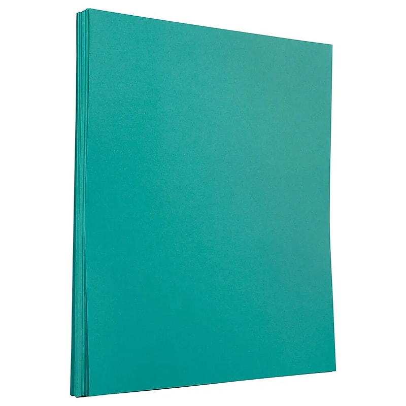 JAM Paper Smooth Colored 8.5" x 11" Color Copy Paper, 24 lbs., Sea Blue, 50 Sheets/Ream (102657A) image 1