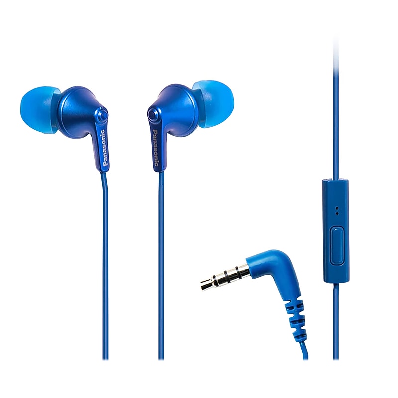 Panasonic ErgoFit Earbuds, Metallic Blue (RP-TCM125) image 1