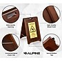 Alpine Industries Wet Floor Sign, 24" x 15", Rubber Wood/Brass (499-BRA)~#|#~620CF9E9-8303-4EEB-9BC9C170422072A2_sc7
