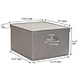 Household Essentials Extra Large Stackable Folding Fabric Storage Bin, 10" x 16"x 19", 52.64 Qt., Gray, 2/Pack (7415-1)~#|#~6211256E-61AF-45E3-849865663FA0D989_sc7