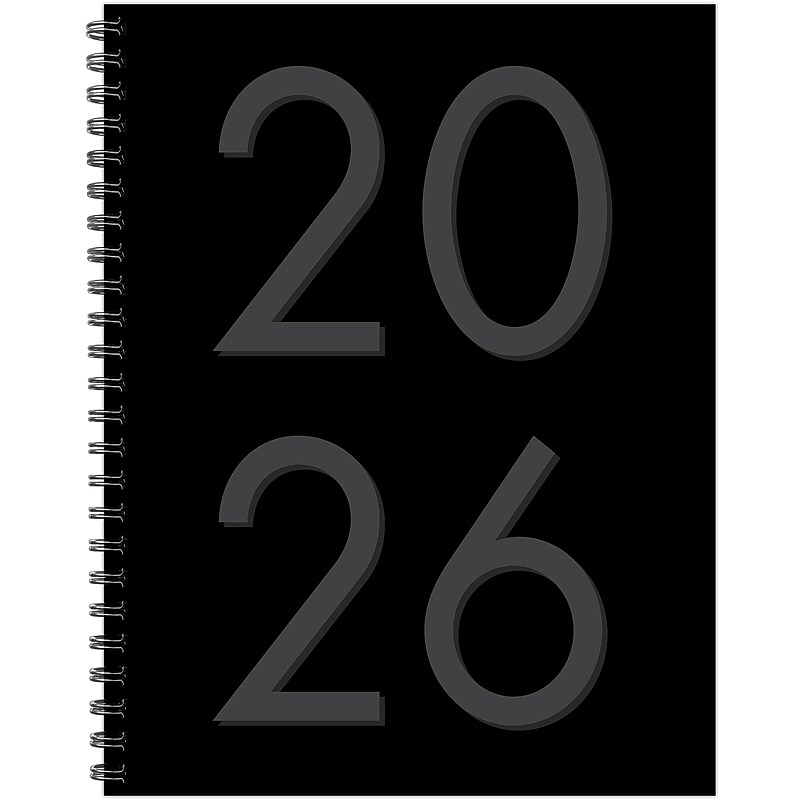 2026 Willow Creek 8.5" x 11"  Weekly & Monthly Planner, Paperboard Cover, Black (57599) image 1