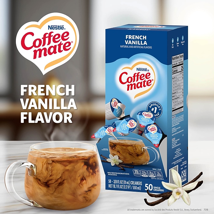 Coffee mate Singles French Vanilla Liquid Creamer, 0.38 fl. oz