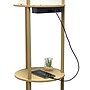 Simple Designs Etagere Organizer Storage 62.5" Floor Lamp with 2 USB Charging Ports and 1 Charging Outlet, Tan (LF2010-TAN)~#|#~621C720A-BF16-4315-B2E8548575A297D3_sc7