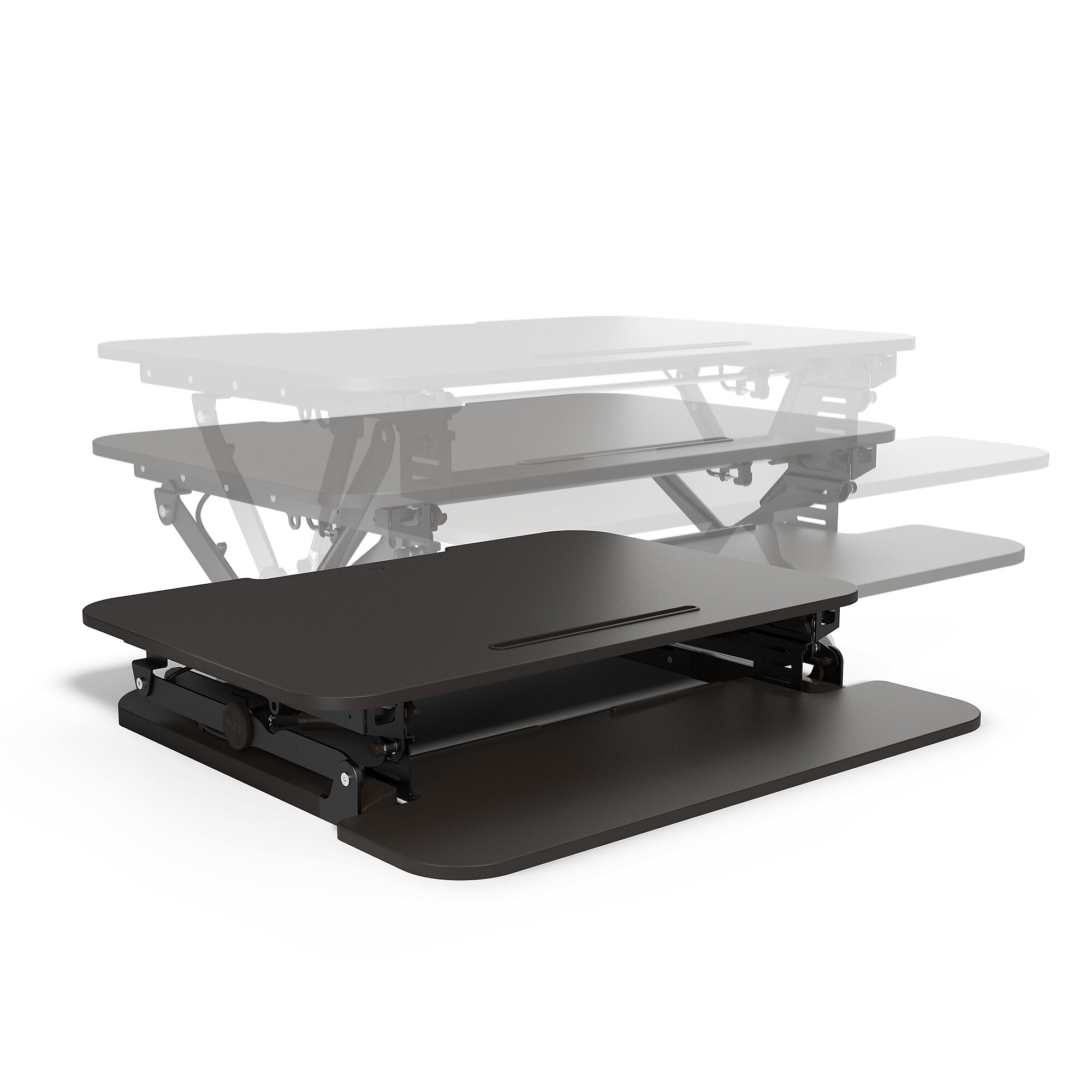 Union & Scale FlexFit 35″ Manual Adjustable Desk Converter, Black (UN50710-CC) Sansujyuku sansujyuku.com
