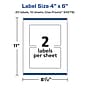 Avery Rectangle Laser/Inkjet Multipurpose Labels, 4" x 6", White, 20 Labels/Pack (94278)~#|#~621FC3F3-0B7F-4CB6-88FF0535D53FEF25_sc7