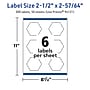 Avery TrueBlock Laser/Inkjet Decorative Edge Multipurpose Labels, 2-1/2" x 2-57/64", White, 300/Box (94121)~#|#~6223247E-8F5B-4F04-B418E6C1200921FA_sc7