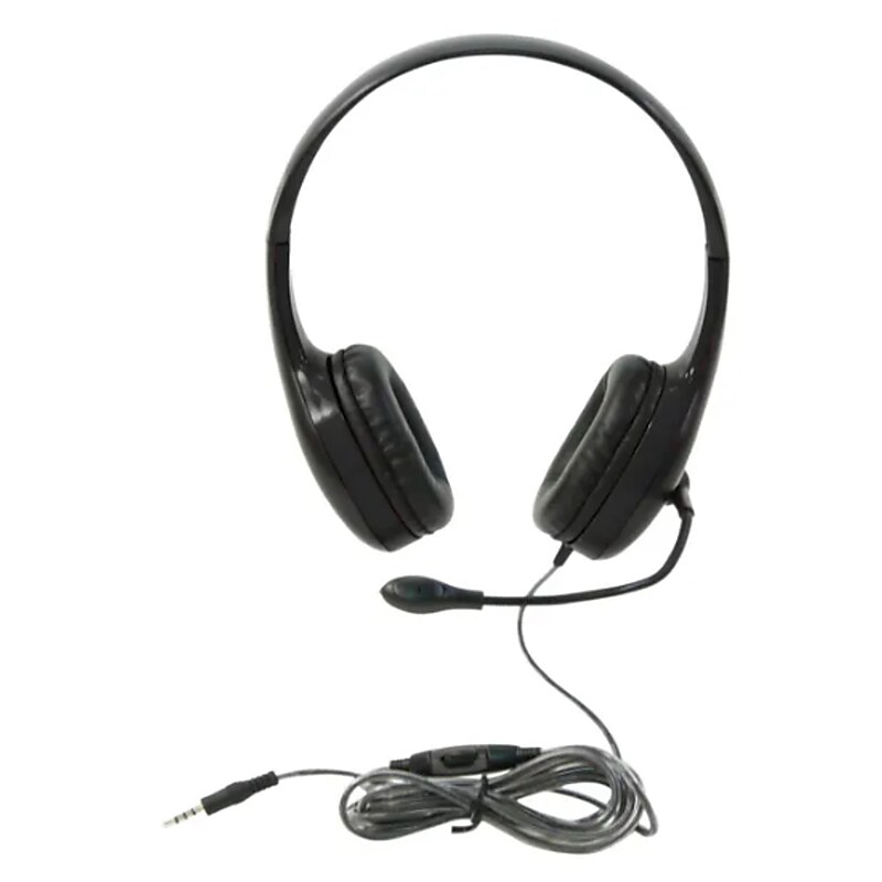 Califone KH-08 On-Ear Headset Headphones, Black (CAFKH08GTBK) image 1