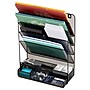 Mind Reader 4-Pocket Metal Wall Mount File Storage Desk Organizer, Black (MAGROUND-BLK)~#|#~622A473A-DC3A-4D86-88EF1EC071958E81_sc7