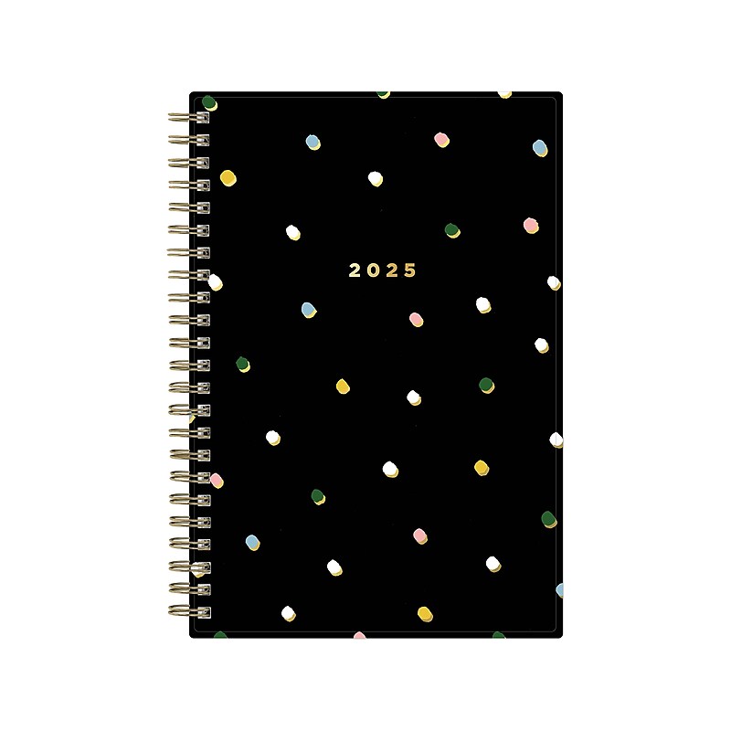 2025 Blue Sky Ashley G Small Dots 5" x 8" Weekly & Monthly Planner, Plastic Cover, Multicolor (148248) image 1