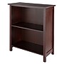 Winsome Milan Solid/Composite Wood 2-Tier Medium Storage Shelf or Bookcase, Antique Walnut~#|#~623AAB77-4267-4FCA-A88B1097F45718BE_sc7