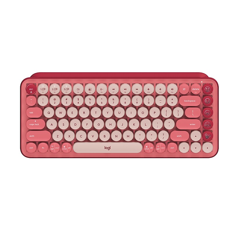 Logitech POP Keys Wireless Bluetooth Mechanical Keyboard, Heartbreaker (920-010709) image 1