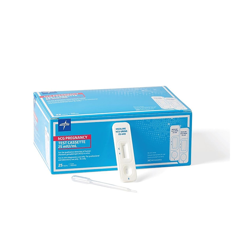 Medline hCG Pregnancy Tests, 25/Box (MPH22025HCG) image 1
