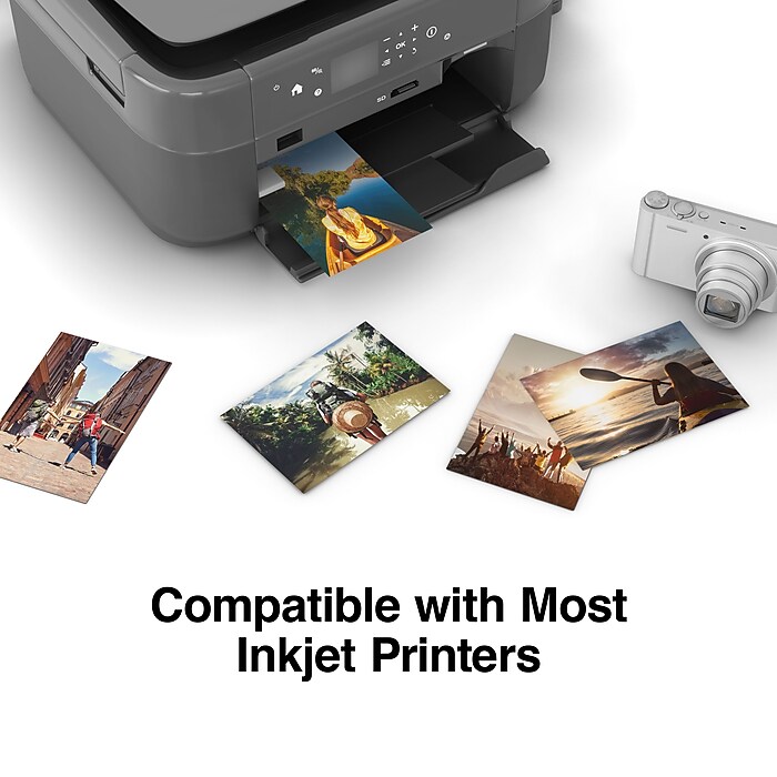 100 Sheets Glossy Inkjet Photo Paper 4x6" (4R) 230gsm - Quick Dry, For All Inkjet Printers