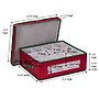 Household Essentials Holiday China Cup Windowed Panel Storage Box, Red/Green (HH538RED)~#|#~624C000F-0245-4951-89E770B3A1EE84BA_sc7