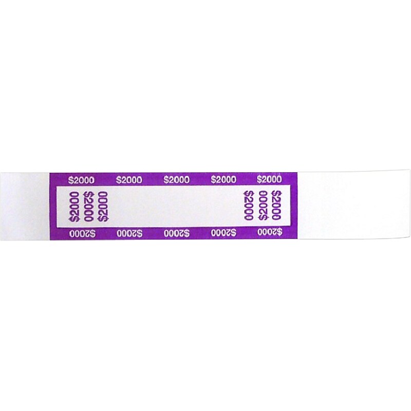 CONTROLTEK $2000 Currency Strap, Violet/White, 25000/CT (560021CT) image 1