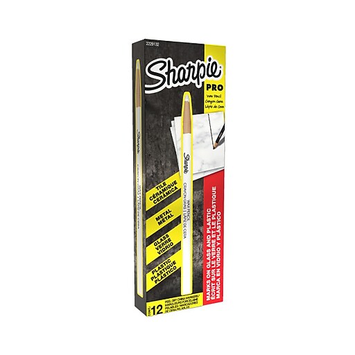 Sharpie Peel-Off China Marker, Bullet Tip, White, Dozen (02060