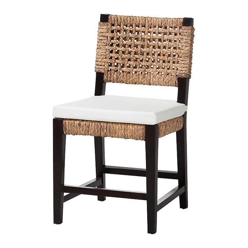 bali & pari Alise Bohemian Natural Seagrass Dining Chair, Natural/Dark Brown (228-13102-HiT) image 1