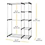 Whitmor 68" x 45.37" Portable Closet, Silver (67793044)~#|#~625935AF-6D20-4D35-A540C44BCF3BBE6B_sc7