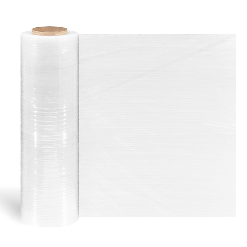 18" x 1500' 80 Gauge Cast Stretch Wrap, Clear, 4/Carton (ST56718) image 1
