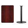 Flash Furniture Laminate Table Top with 24'' Round Bar-Height Table Base, 30'' x 42'', Mahogany (XUMA3042TR24B)~#|#~625CC737-CFA6-4701-90A9A91B13AFF895_sc7