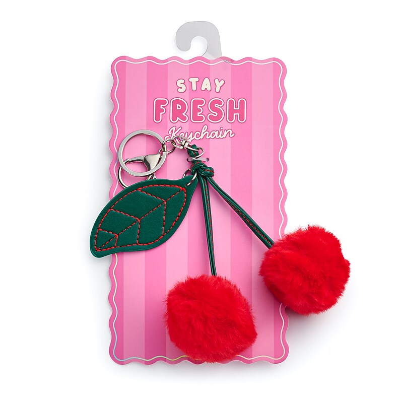 Eccolo Recess Club Jellygram Cherry Key Chain, Red/Green (ST923K) image 1