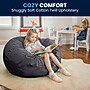 Flash Furniture Duncan Cotton Large Refillable Bean Bag Chair, Solid Gray (DGBEANLGSLDGY)~#|#~625F77DA-5C3F-4827-A27E410BA78515D0_sc7
