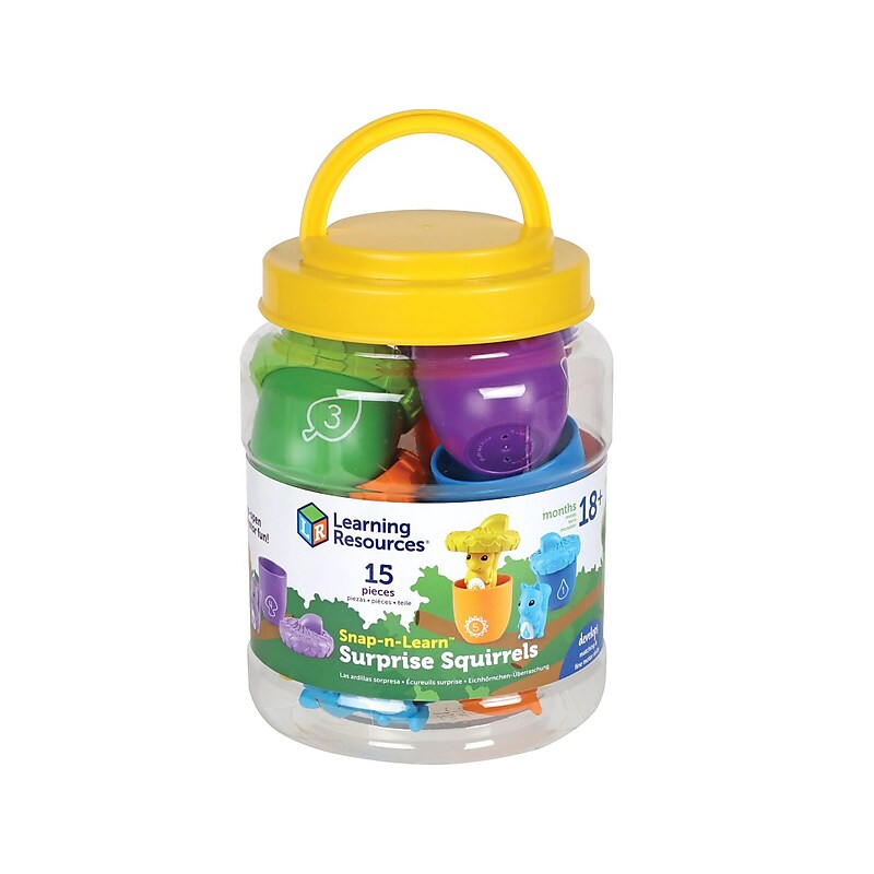 Learning Resources Snap-n-Learn Surprise Squirrels Playset, Assorted Colors (LER6723) image 1