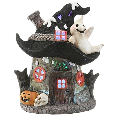National Tree Company 7" Black Hat Haunted House with LED Light
