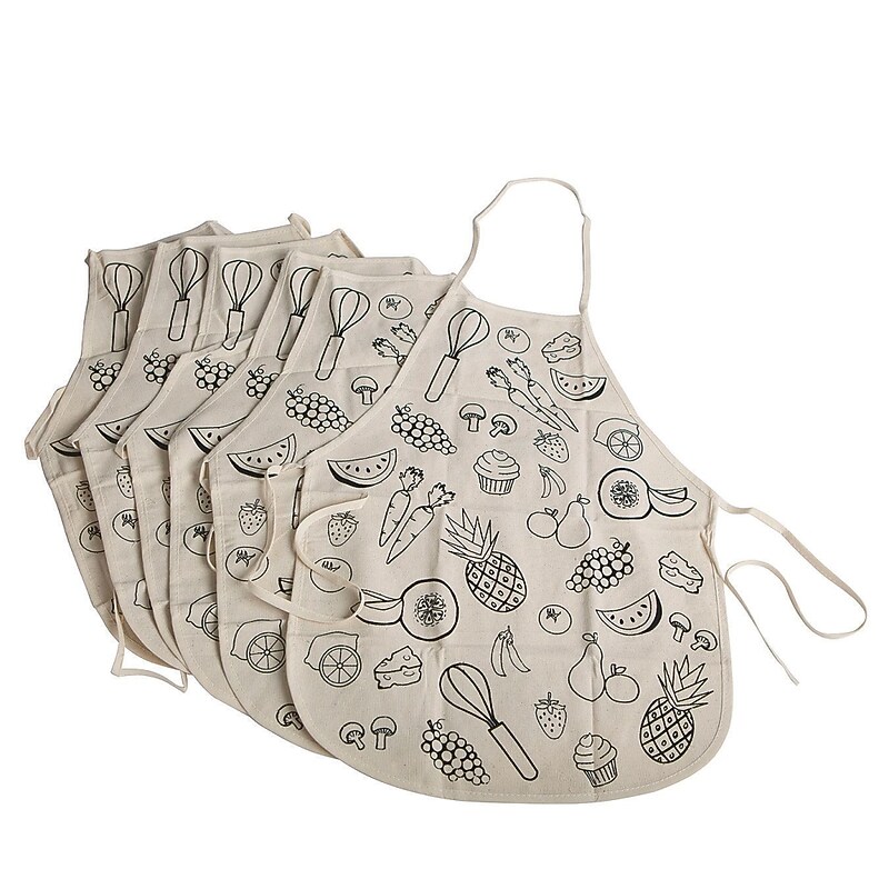 S&S Velvet Art Kid's Apron, 6/Pack (PS1461) image 1