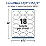 Avery Laser/Inkjet Multipurpose Labels, 1.5" x 2.5", White, 180 Labels/Pack (94051)~#|#~62647385-C371-4CE3-AAB15C824AE2258F_sc7