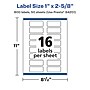 Avery Laser/Inkjet Multipurpose Labels, 2.625" x ", Glossy White, 800/Box (94201)~#|#~626C0F35-5391-4119-8AE985D5B8C09DFB_sc7