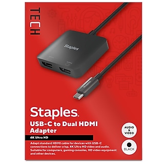 Staples TECH HDMI to VGA Audio/Video Adapter, Male to Female
