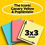 Post-it Notes, 3" x 3", Canary Collection, 100 Sheet/Pad, 18 Pads/Pack (654144B)~#|#~6272E873-0833-41BE-95085B9A967866AE_sc7