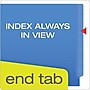 Pendaflex Recycled End Tab File Folder, Straight Cut, Letter Size, Blue, 100/Box (H110DBL)~#|#~6274AA58-4A55-4AA3-86C1DC7F7AC4C171_sc7