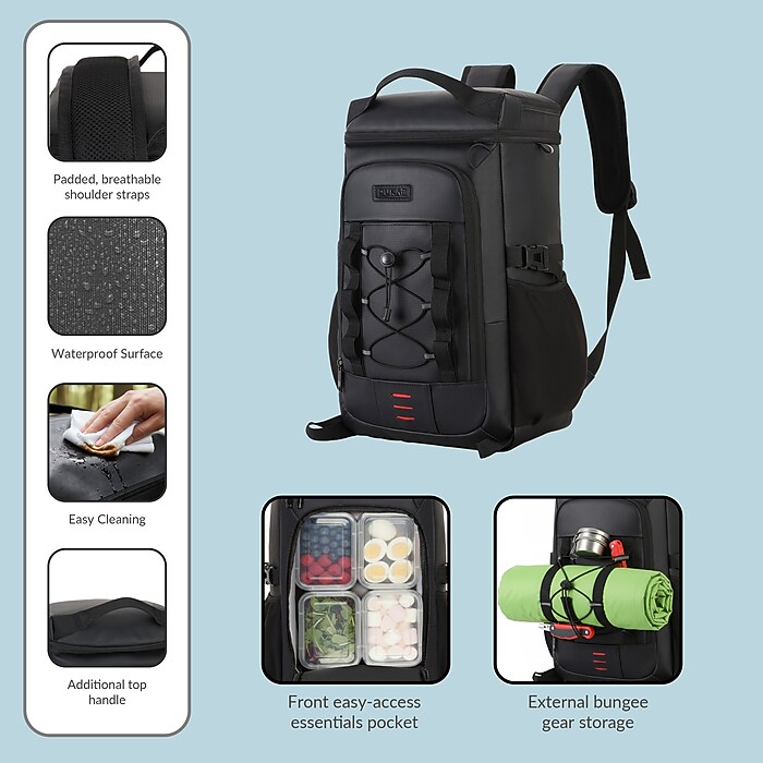Dukap Kiva Backpack, X-Large, Black (CDKKIV18BLK) | Staples