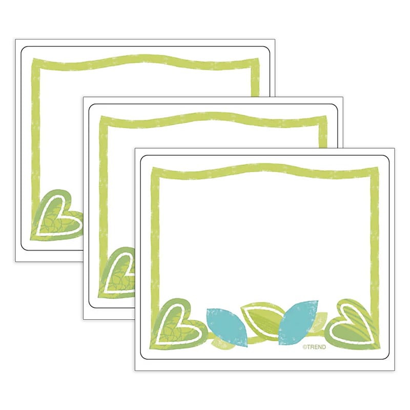 Trend Enterprises Adhesive Vine Time Terrific School Name Tags, 2.5" x 3", 36/Pack, 3 Packs/Bundle (T-68132-3) image 1