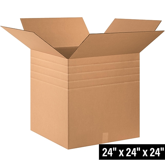 24 x 24 x 24" Multi-Depth Shipping Boxes, 32 ECT, 10/Bundle (MD242424)~#|#~6279D88B-EEED-40FD-83F044FAF4DF334A_sc7