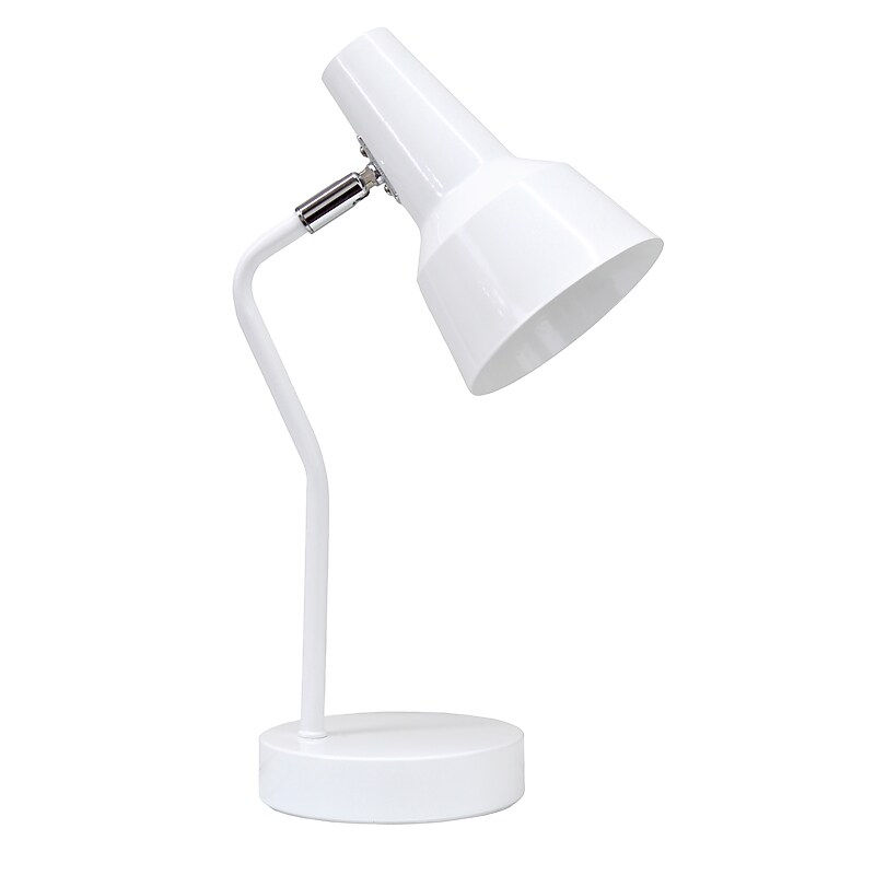 Simple Designs Sleek Essentials LED Desk Lamp, 15.2", White (LD1078-WHT) image 1