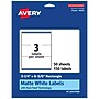 Avery Laser/Inkjet Multipurpose Labels, White, 3 Labels/Sheet, 50 Sheets/Pack (94251-WMP50)~#|#~62800467-F166-4EA1-84481DEEE6D1EA65_sc7