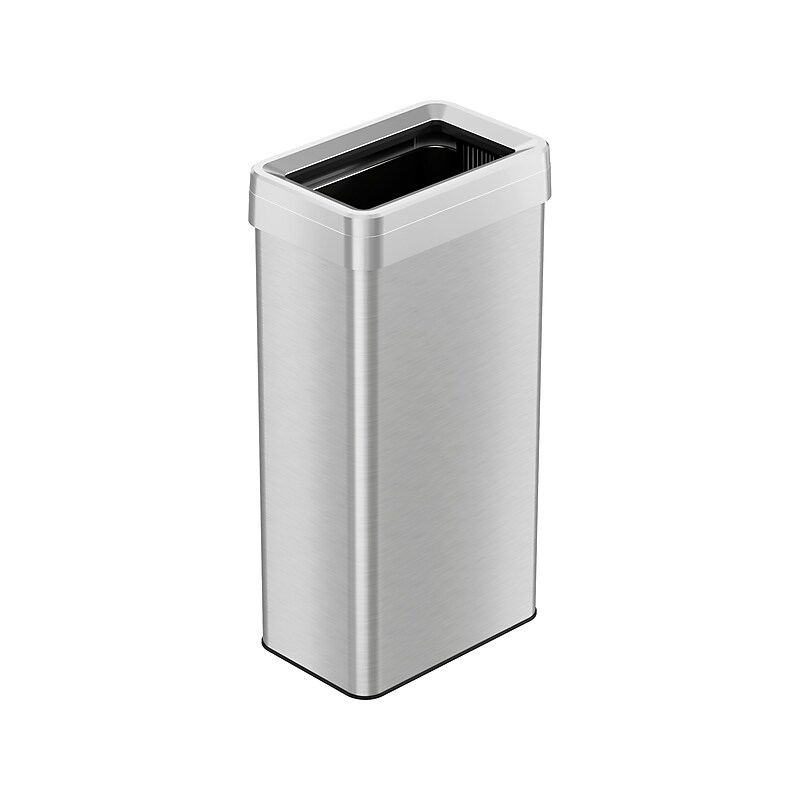 HLS Commercial Stainless Steel Trash Can with Open Lid, 21-Gallon, Silver (HLS21UOT) image 1
