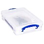 Really Useful Box 4.23 Quart Storage Box with Latching Lid, Plastic, Clear (4L CL)~#|#~628AC03F-D3A2-4B63-A304DE73D6FF5783_sc7