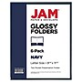 JAM Paper Glossy 2-Pocket Portfolio Folder, Navy Blue, 6/Pack (5042523d)~#|#~628D45A0-340A-46F4-94FF23EDF08343F8_sc7