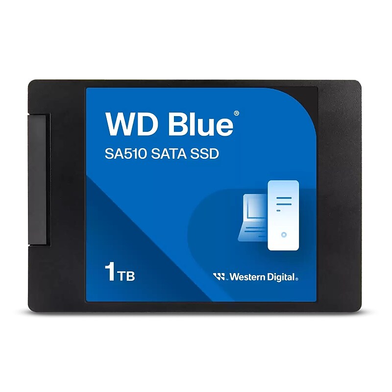 WD Blue SA510 1TB 2.5" SATA Internal Solid State Drive, 3D-NAND (WDS100T3B0A-00AXR0) image 1
