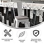 Flash Furniture Kai Indoor-Outdoor Counter Height Stool with Removable Back, White with Gray Seat (CH3132024GBWP2G)~#|#~62963D45-C48B-4899-A2D5DBAAD725C2CB_sc7