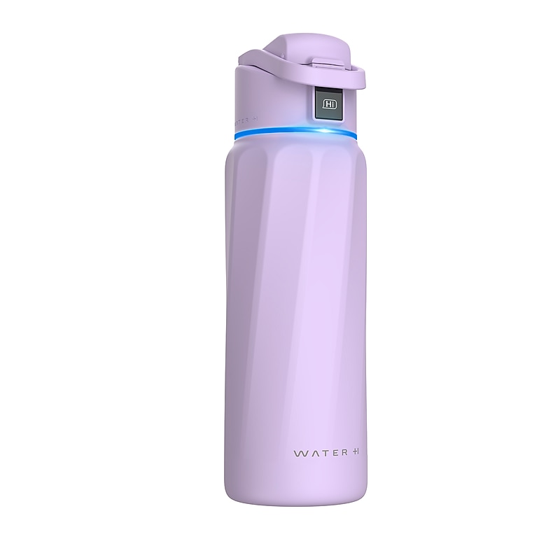 WaterH BOOST Stainless Steel Triple Wall Insulated Smart Water Bottle, 32 oz., Purple (B003PR) image 1